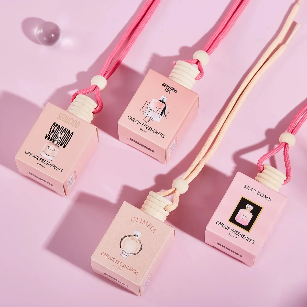 Perfume bottle car perfume, long-term car air freshener, car perfume used for car interior accessories, keep charming and fresh
